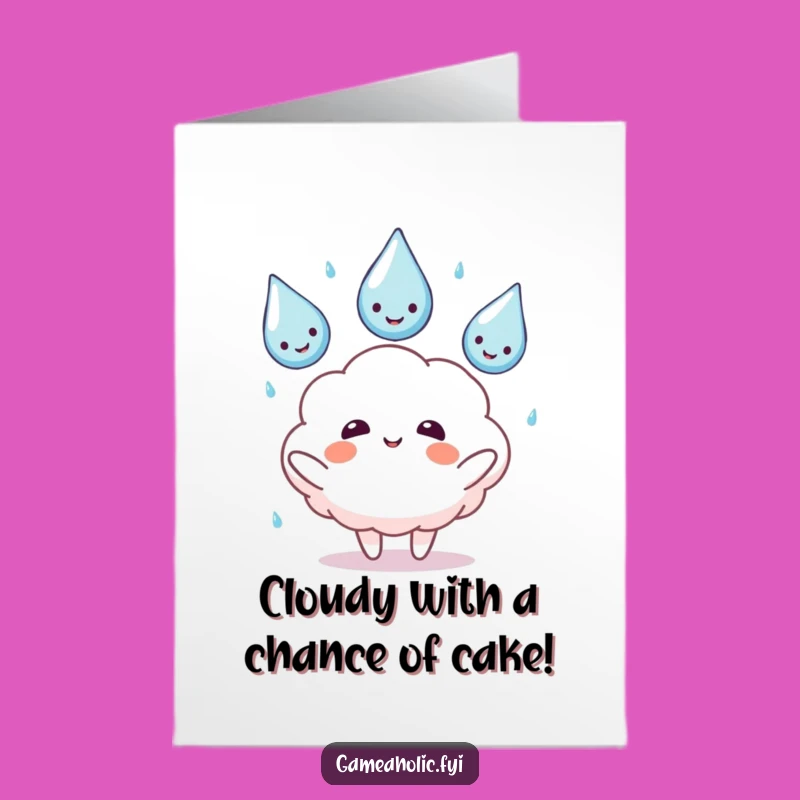 Free Printable Funny Birthday Card: Cloud Juggles Joy - Downloadable Celebration!