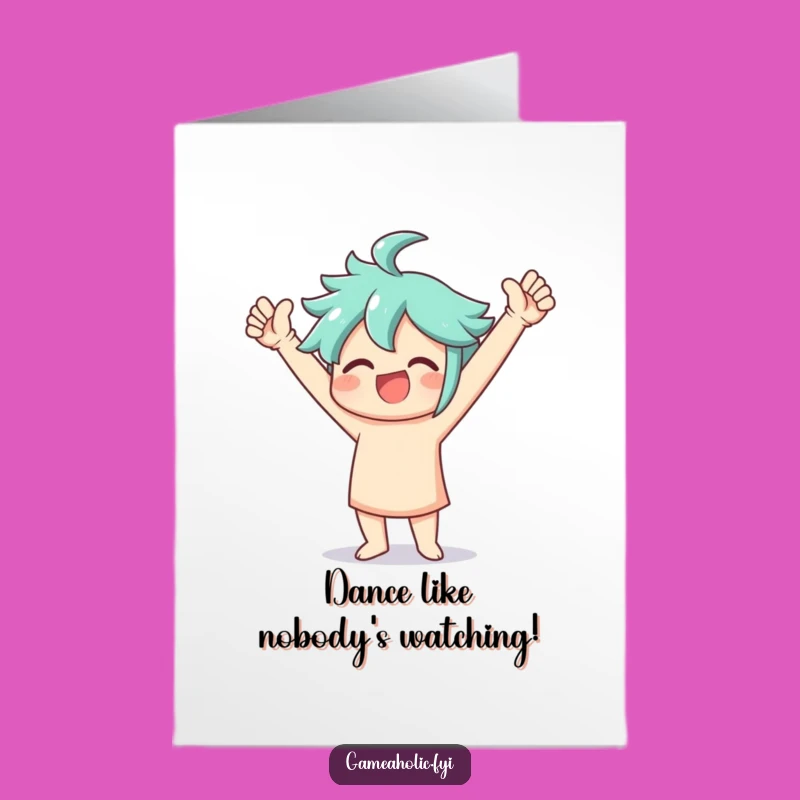 Free Printable Birthday Card: Victory Dancer, Funny Downloadable Gift for Winners