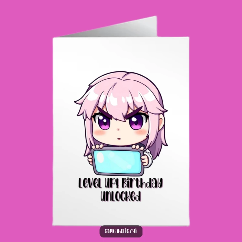 Free Printable Birthday Card: Focused Gamer Intense Screen Funny Downloadable