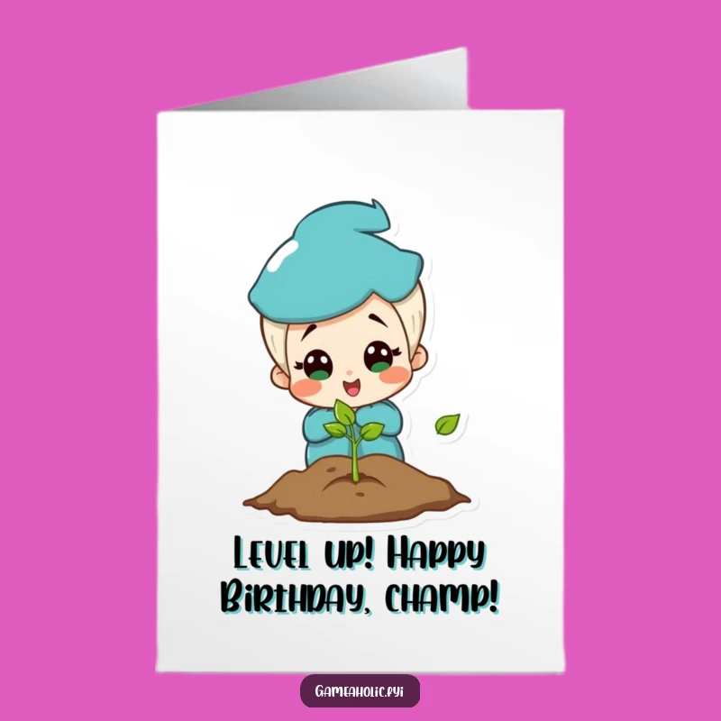 Free Printable Birthday Card: Funny Surprised Gamer Character, Downloadable Delight!