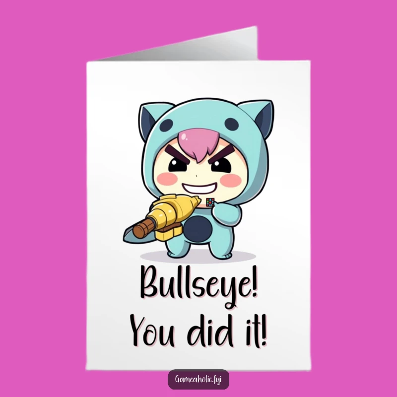 Free Printable Target Congratulations Card: Humorous Downloadable Gift for Perfect Shots