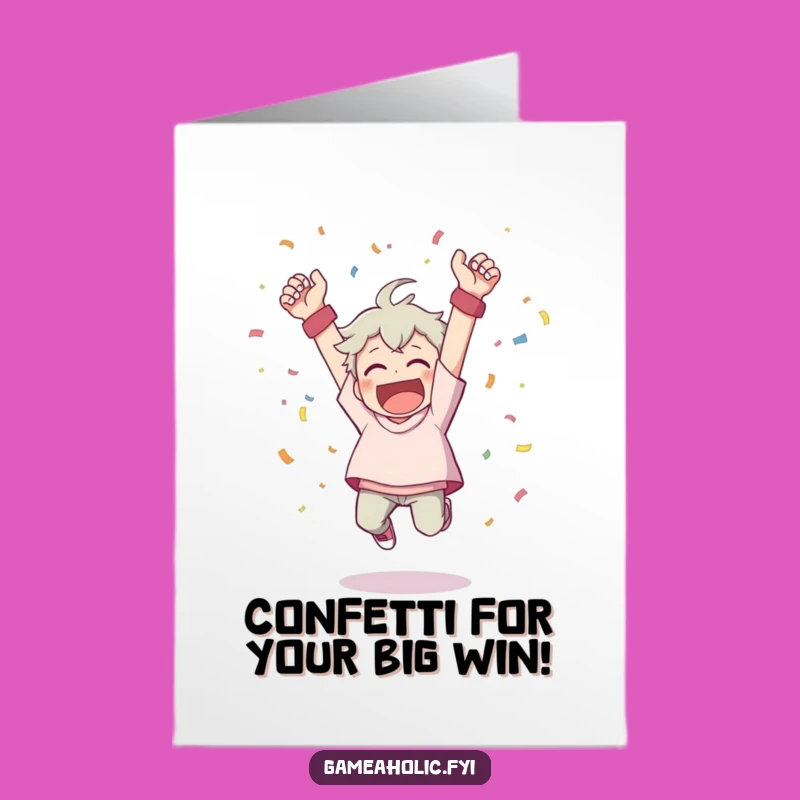 Free Printable Congrats Card: Wild Confetti Victory Digital Download for Champions