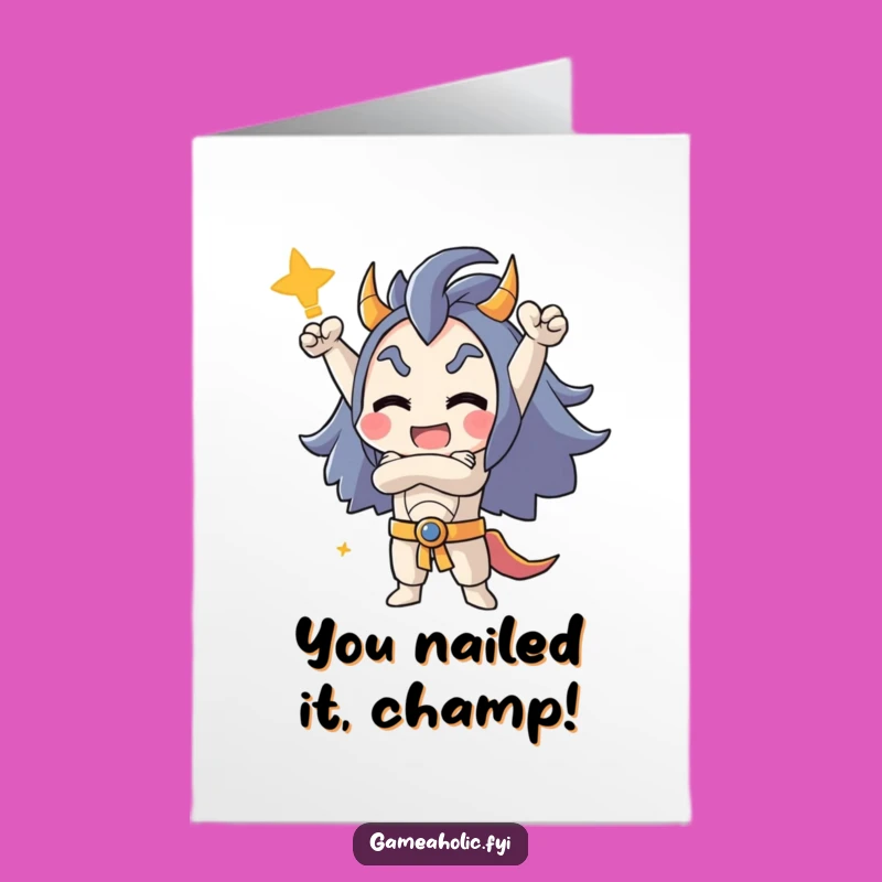 Free Printable Gamer Congrats Card: Funny Downloadable Greeting for Victors