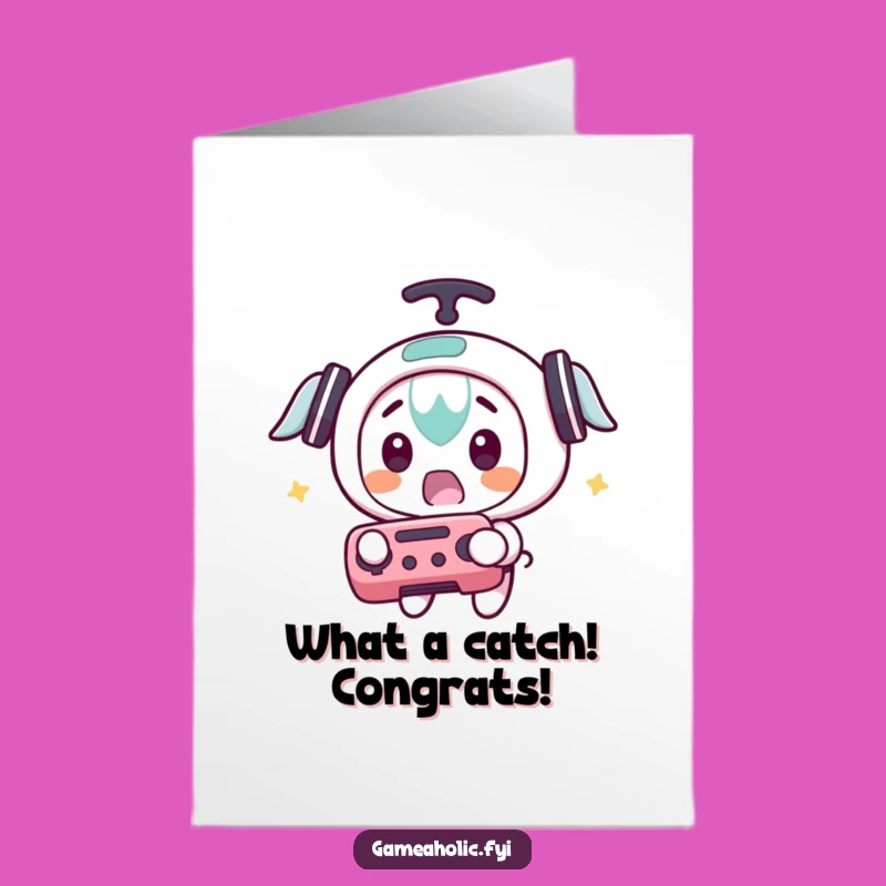 Free Printable Congrats Card: Funny Gamer Surprise Victory, Downloadable Gift