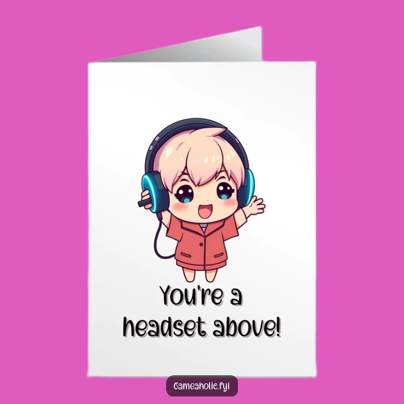 Free Printable Gamer Card: Headset Upgrade Congrats, Downloadable DIY Gift