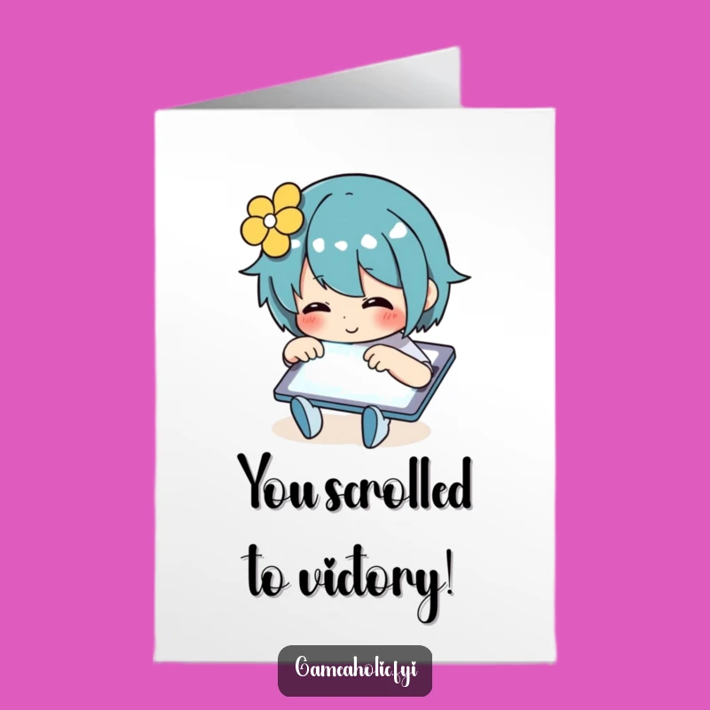 Free Printable Congrats Card: Tablet Triumph, Funny Downloadable Gift for Achievers