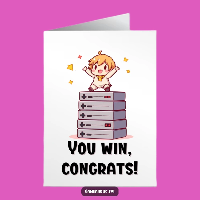 Free Printable Gamer Congratulations Card: Humorous Downloadable Gift for High Scores