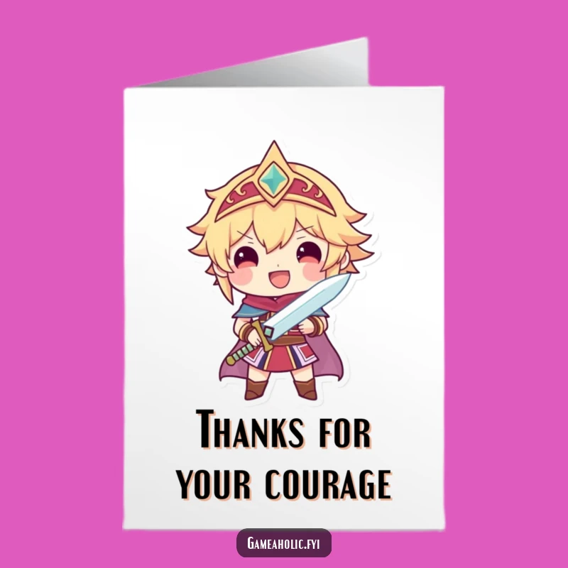 Free Printable Thank You Card: Funny Gamer Hero Gratitude, Downloadable
