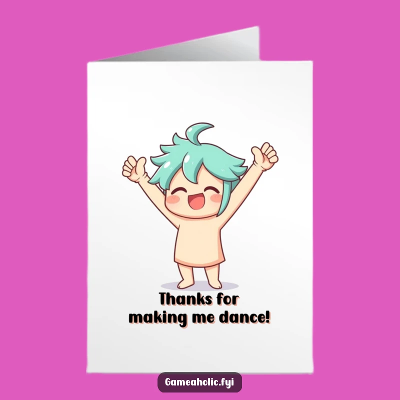 Free Printable Thank You Card: Victory Dancer, Funny Downloadable Gift for Gratefulness