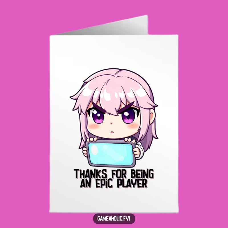 Free Printable Thank You Card: Gamer Focus Intense Screen Funny Gift