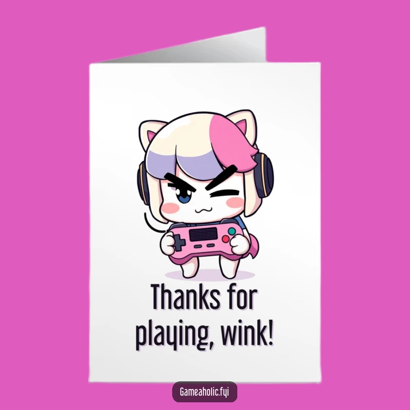 Free Printable Thank You Card: Mischievous Gamer DIY Gift Downloadable