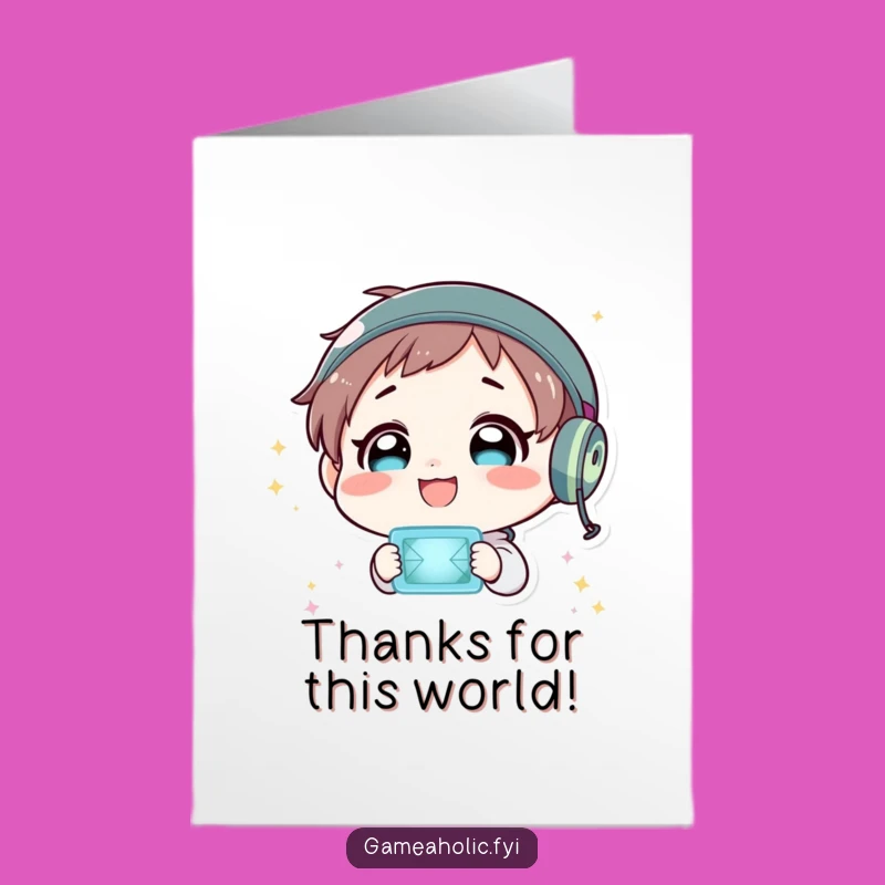 Free Printable Gamer Thank You Card: Funny Downloadable Appreciation for Virtual Fun