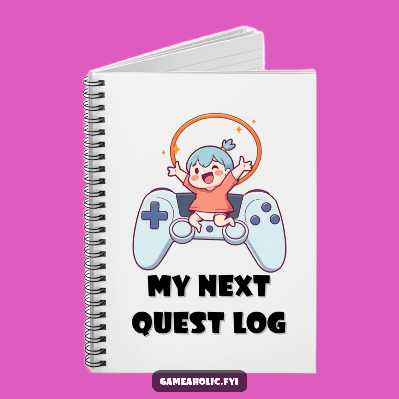 Funny Gamer Leap Notebook - Jot Down Ideas Controller Hoop Style