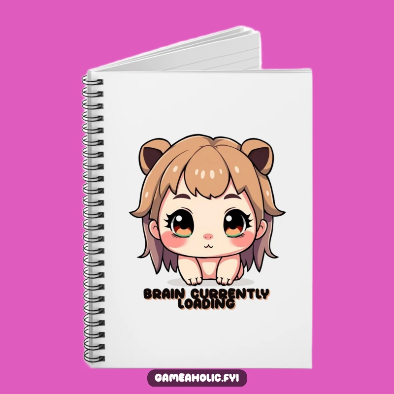 Funny Gamer Notebook: Cute Character Intense Focus, Sparkling Eyes, Jot Your Strategies