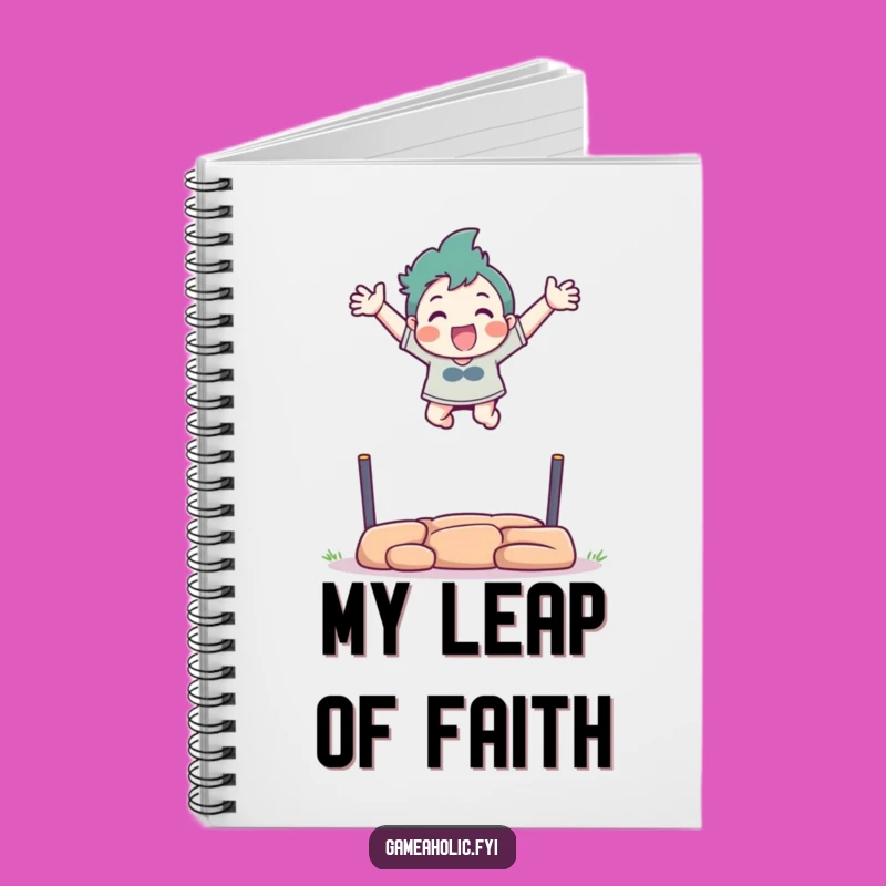 Funny Virtual Athlete Notebook: Plan Your Next Leap with This Excited Character