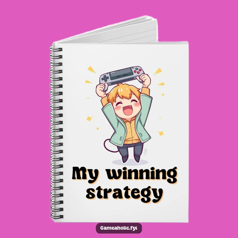Funny Gamer Victory Notebook: Jot Down Wins with This Joyful Character