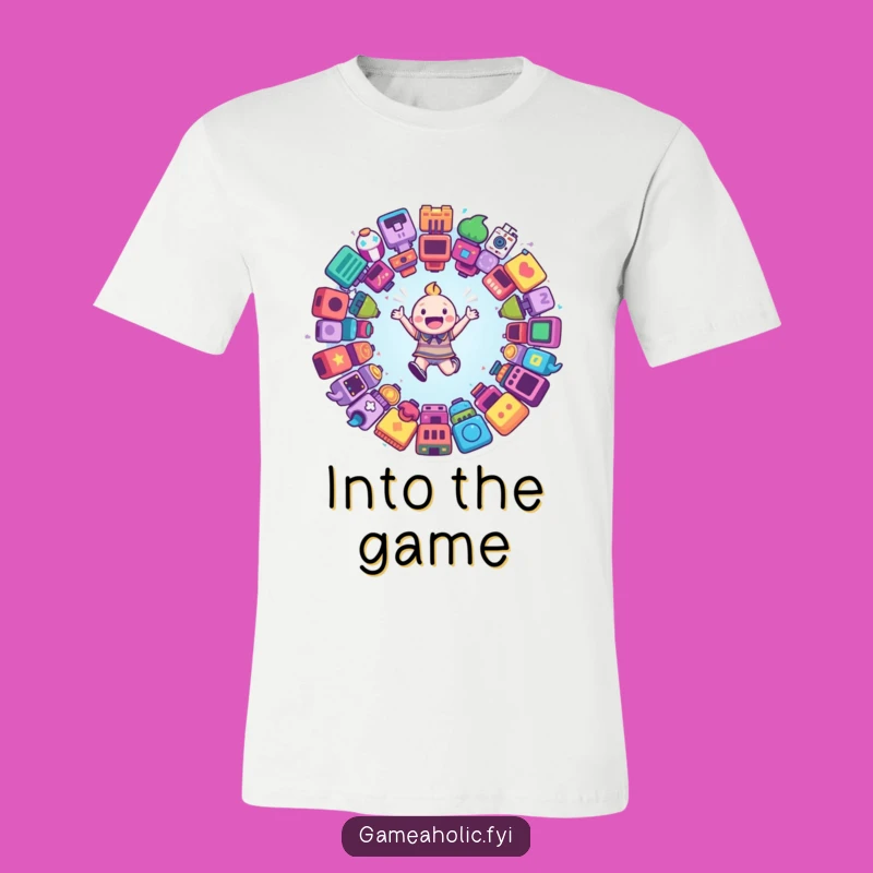 Funny Game Jump T-Shirt: Happy Character Portal Tee Gift
