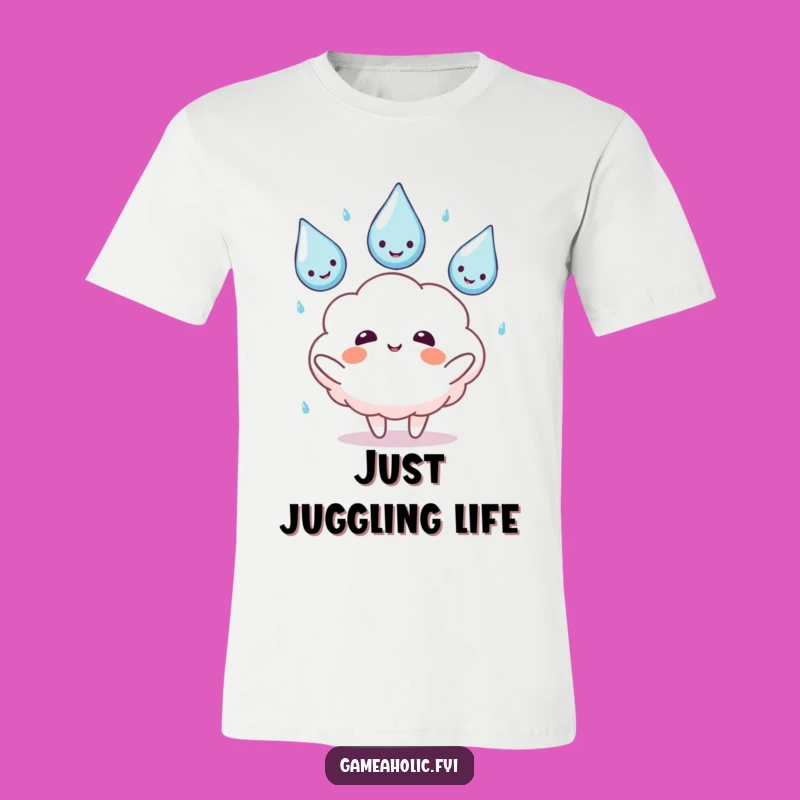 Funny Cloud Juggling Tee - Humorous Gift for Multitaskers