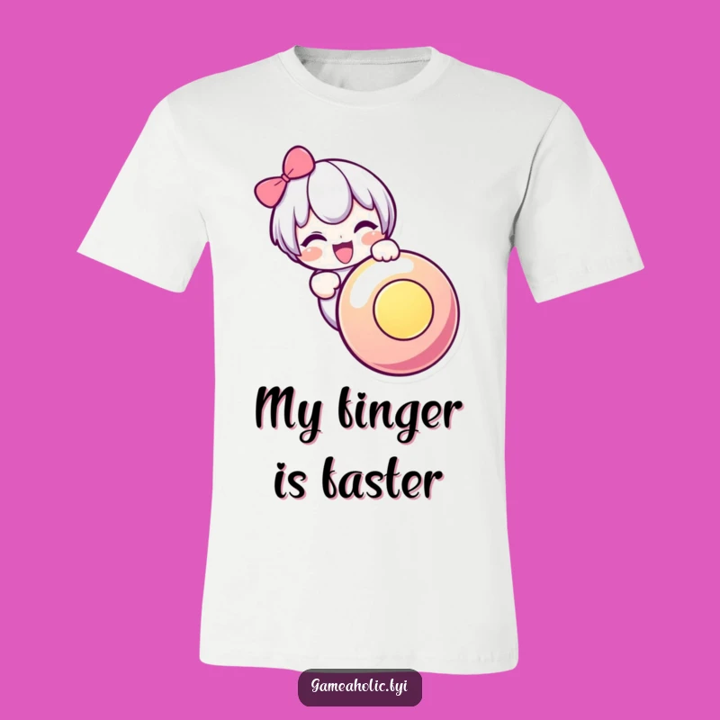 Funny Button Masher T-Shirt: Cute Character Tee for Game Lovers