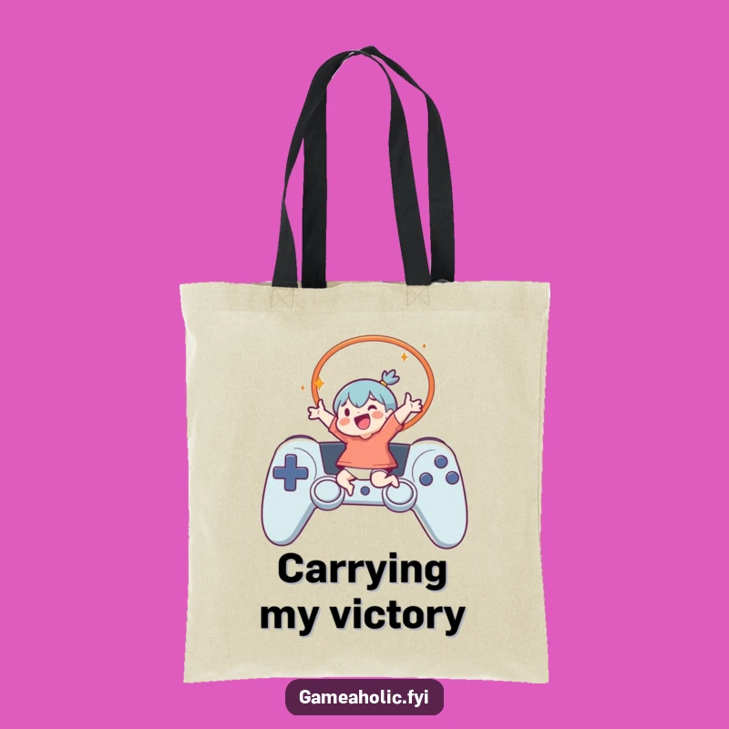 Funny Gamer Leap Tote Bag - Carry Your Joyful Controller Hoop Gear
