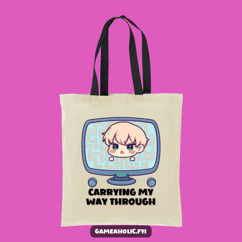 Funny Maze Master Tote Bag: A Humorous Gift for the Determined!