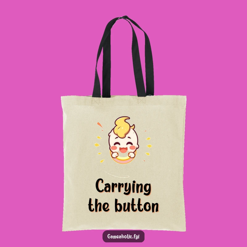 Funny Button Smash Tote Bag: Carry Your Enthusiasm Everywhere