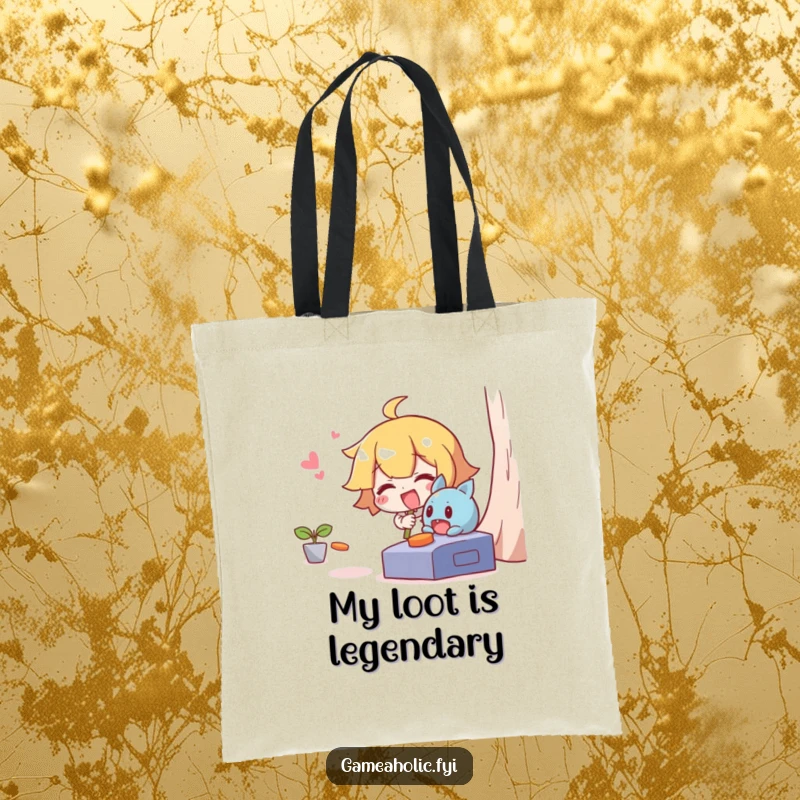 Funny tote bag showcasing a giggling character's attempt to catch a mischievous character escaping from a playful game scenario.